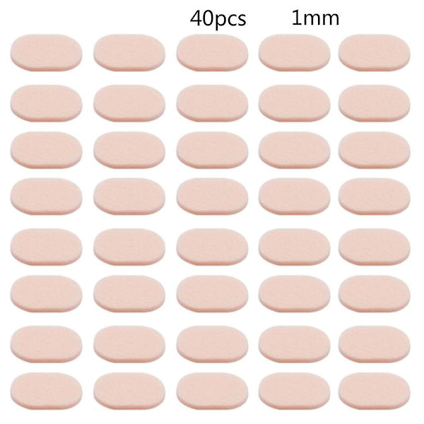 40 delar självhäftande nässkydd för glasögon, solglasögon, läsglasögon Skin color Oval 1mm