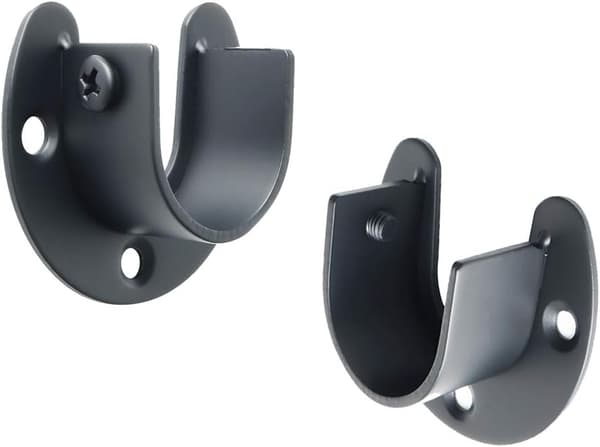#Stykke Gardinstangsstøtte - Sort U-Sokkel Garderobestang Garderobe#