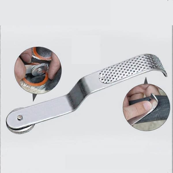 Däcklappsrasp-skydd, användbar metallraspfil för däck, verktyg för däckreparationssats, cykelreparationsutrustning (Silver)