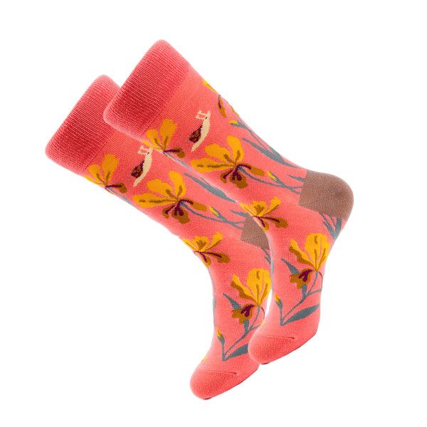 1/2/3/5 Färgglada Blomma Och Växter Strumpor För Dam - Lämplig 5#One size fits all 1 Pc