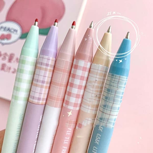 6 STK/SÆT Kuglepen Rollerball Pen Gelpenne 6PCS/SET