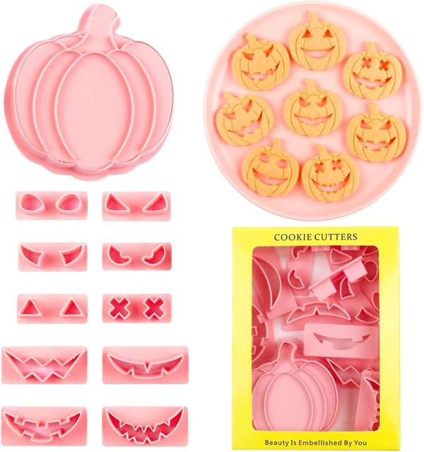 Halloween kakskärare - 13 st set med utbytbara uttryck