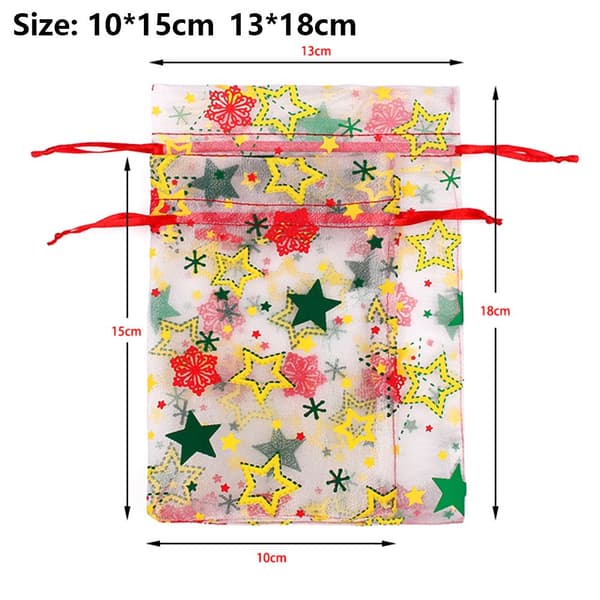 10 ST presentpåsar Organzapåsar Godisförpackning I(10CMX15CM)