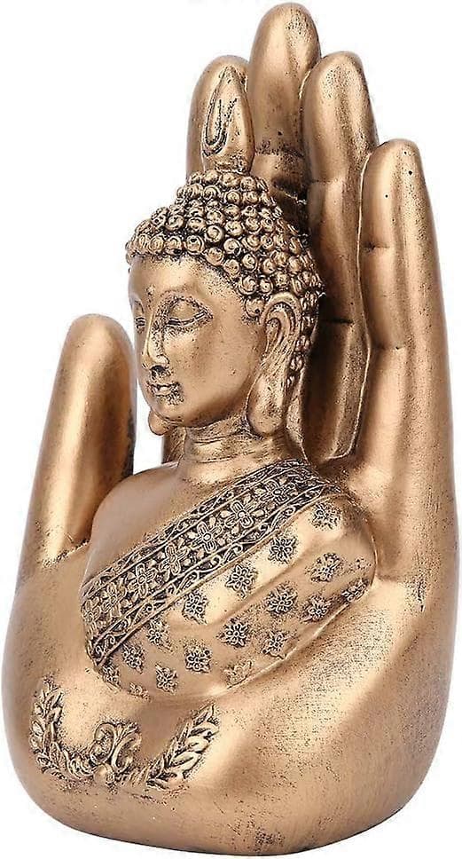 Mediterende Buddha-figur - Antikk Buddha-statue i harpiks