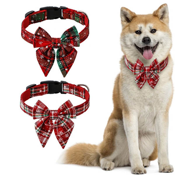 Julehunde Sløjfer Hunde Klokke RØD Red M