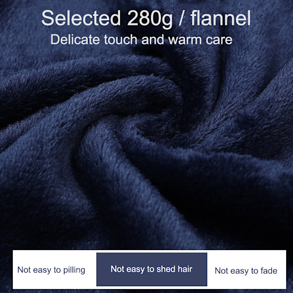 Long Robe Warm Håller badrocken varm Nattlinne Hudvänlig Navy Blue M