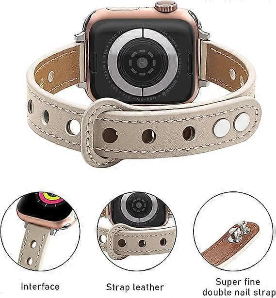 Kompatibel med Apple Watch Rem 41mm 40mm 38mm kvinder, Topkvalitets