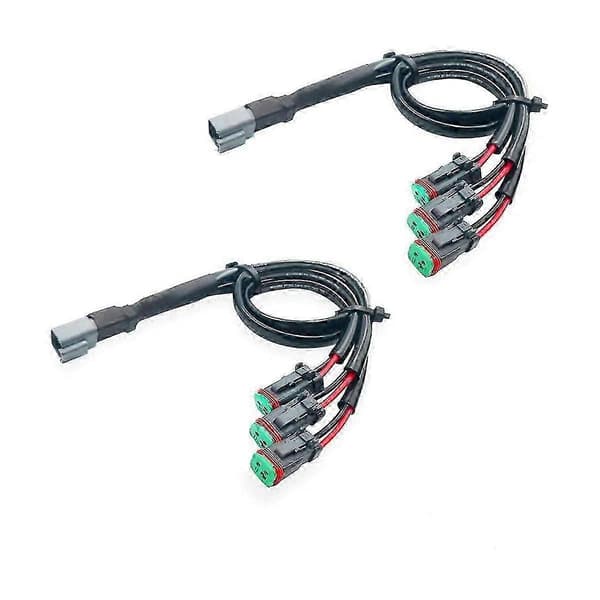 2-leds 1-i-1 Deutsch doble utganger Dt Dtm hunnkontaktadaptere for LED-tåkelys LED-pod