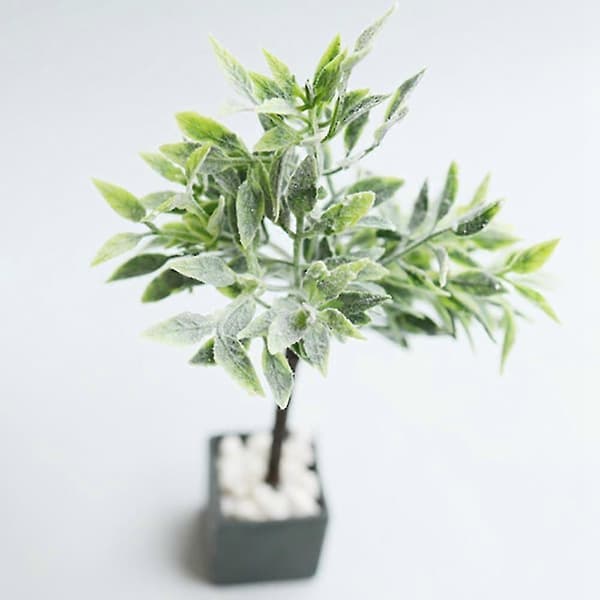 Mini Plant Miniature Potteplanter Bonsai Dekoration Egnet 1:6 1:8 1:12 Tilbehør, Sort