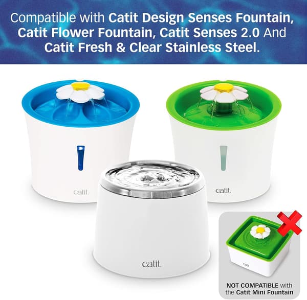 Catit Design Senses -juomalähteet ja Catit Flower -siivilä