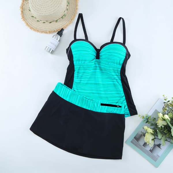 Todelt badedragt til damer Push Up- printet Tankini-badedragter