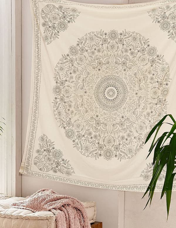 #150x200cm, Gobeliini retro yksinkertainen mandala-seinävaate#