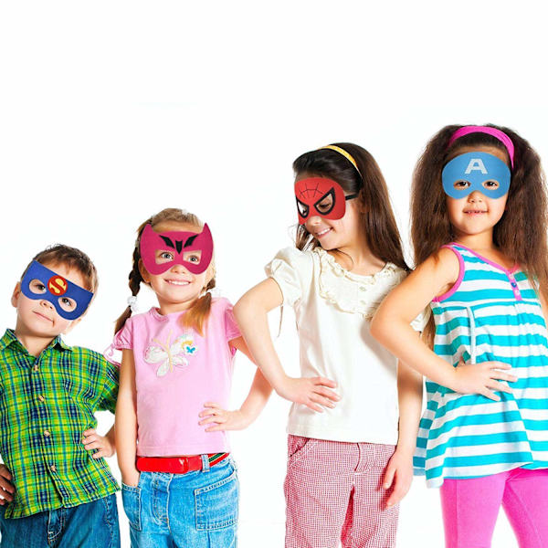Superhjältemasker Party Favors för barnfilt och resår - Cosplay