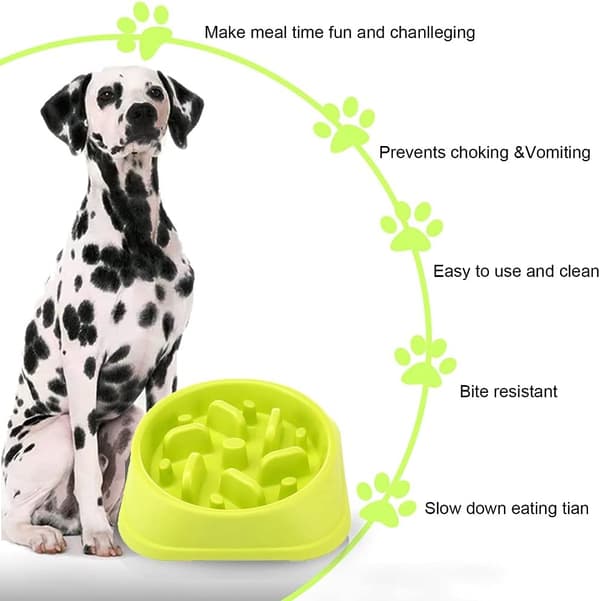 Langsom fôring hundebolle Langsom fôring Anti-skli design Morsom interacti