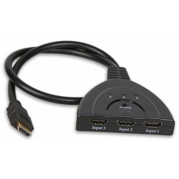 4K@60Hz 3-ports HDMI-switch, 4K HDMI-switch splitter 3 ind 1 ud, 3