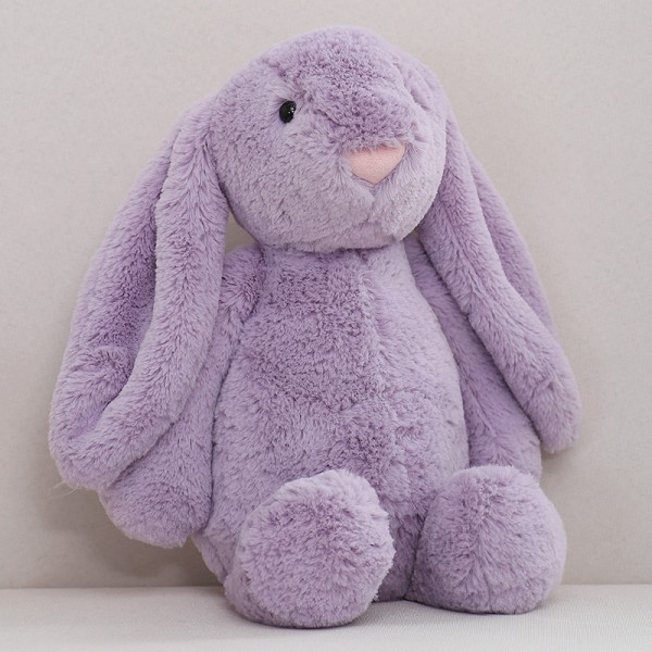 Mub- Engros Hot Selling CPC Fabrikk Direkte Barn Gaver Jenter Kanin Kosedukke Lange Ører Kanin Korte Plysjleker Purple 25cm