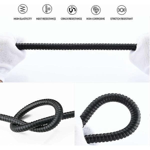 Bruseslange Rustfrit Stål Bruseslange 1,5 Meter Anti-twist Til Håndbruser, Hovedbruser, Sort