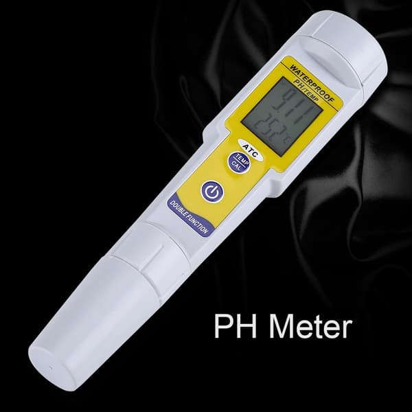 PH-måler Bærbar PH-tester Digital LCD PH Temp-måler Vandkvalitet