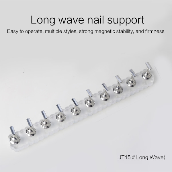 1 st Akryl Nageldesign Övningsställ Magnetiska nagelhållare Träningsställ för nageldisplay DIY Nagelkristallhållare B