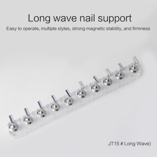 1 st kryl Nageldesign Övningsställ Magnetiska nagelhållare Träningsställ för nageldisplay DIY Nagelkristallhållare A