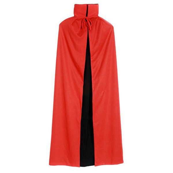 Svart Röd Vändbar Klänning Goth Devil Pirate Vampire Demon style 1 90cm