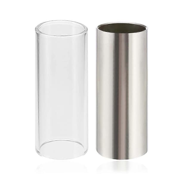 1 glas slide, 1 rustfri stål slide 10 plektre med 1 plastik opbevaringsboks