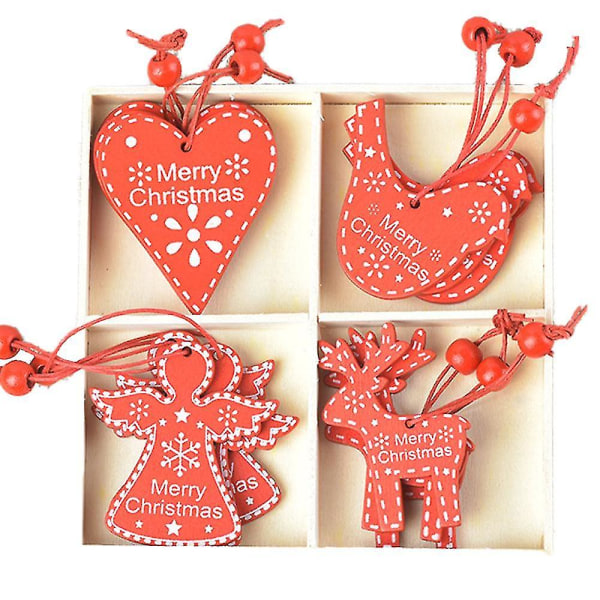 Tre julegårdsbruk rustikke ornament Tre hengende ornament style 5