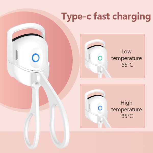 230mA opvarmet øjenvippebukker USB genopladelig elektrisk øjenvippe Pink One Size