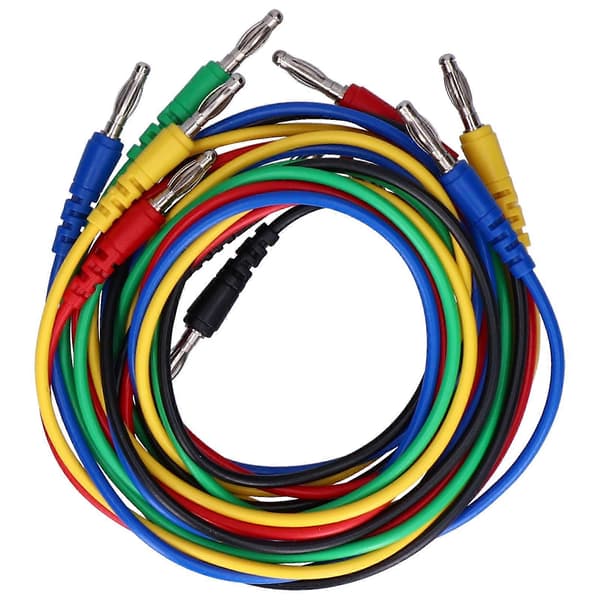 Bananstik Testkabelsæt 4 mm 1 Meter Elektrisk Testledning med Krokodilleklemme Probe