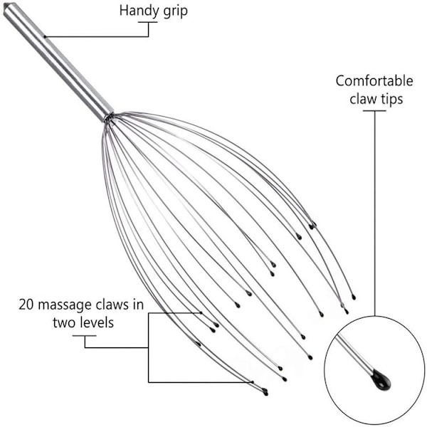 4 delar Back Scratcher, Teleskopisk Rostfritt stål Back Scratch