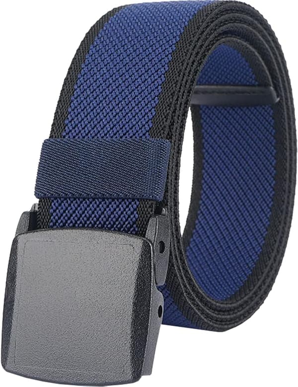Elastiske belter Herr Dame Stretch Canvas Bånd Slitesterkt plastspenne for arbeid Reiser Sport