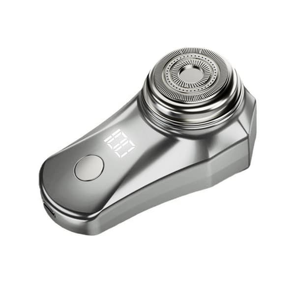 #(Sølv) Elektrisk barbermaskin USB Mini Barbermaskin for menn#