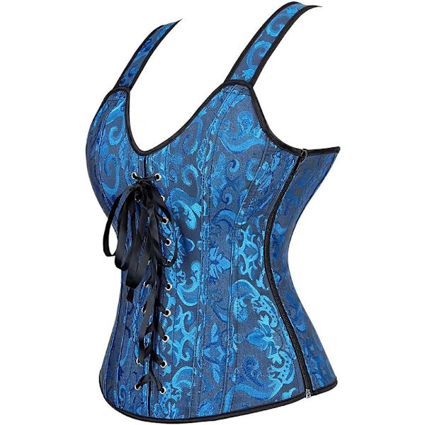 Korsetit naisille Overbust Bustier Top Gothic exy houlder Blue6806 S