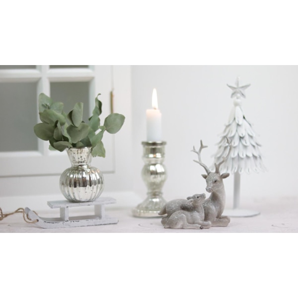 A Lot Decoration - juledekoration Kælk i træ 2,5 cm white