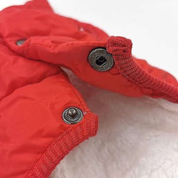 Husdjur Vinter Förtjockad Var Snap Väst Boullskläder (M, röd) 1 Styck Red m