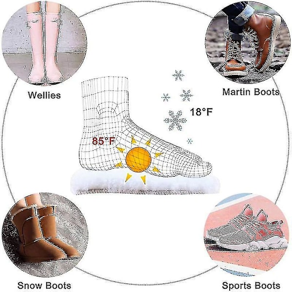 Håll dig varm Uppvärmd innersula Tjock Mjuk Vinter Snö Boots Pad Sula Cashmere Thermal innersulor För Man Kvinna Uppvärmning Innersula Insats 44
