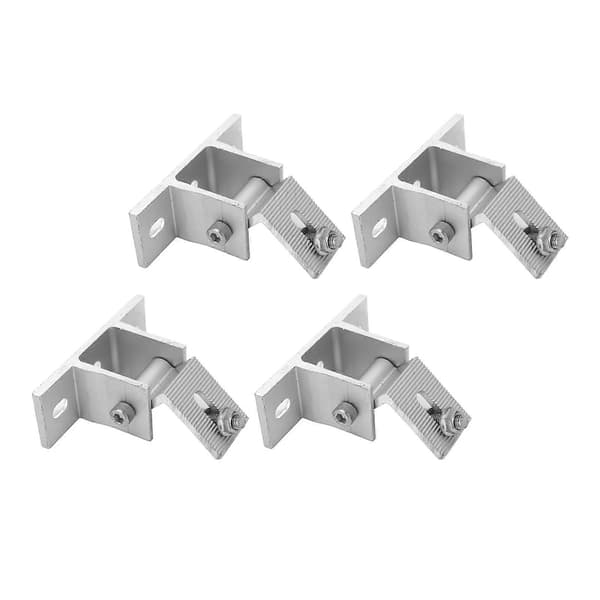 4 uppsättningar solpanelmonteringsfäste fot aluminiumlegering korrosionsskydd rostfritt solcellsfrontstöd för tak