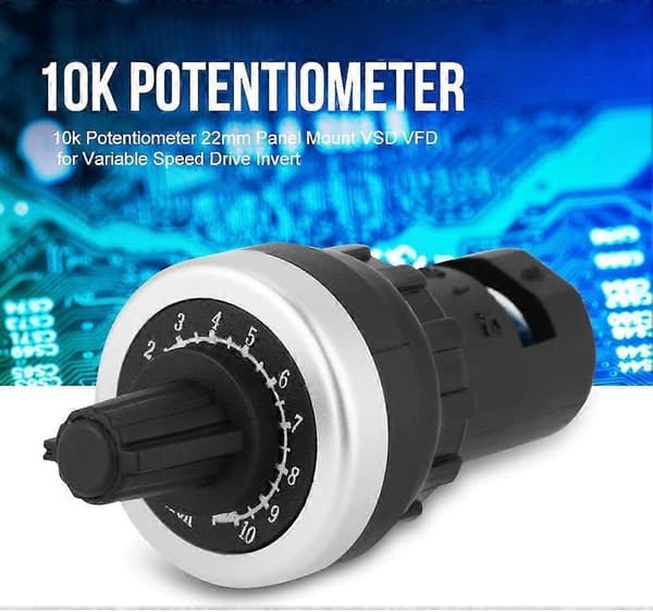 10k Lineært Potensiometer Skrue - Panelmontering VSD VFD for Variabel Hastighetsomformer