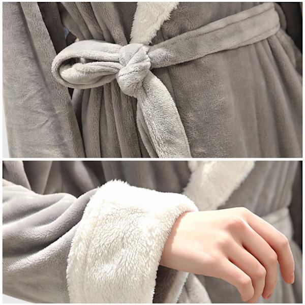 ong Robe Warm Håller badrocken varm Nattlinne Hudvänlig Grey L