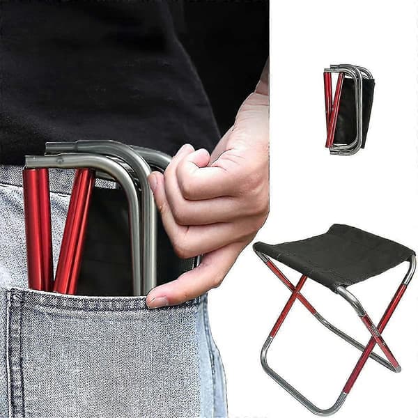 Camping Foldbar Stol Mini Udendørs Sammenklappelig Slacker Stole Sæde