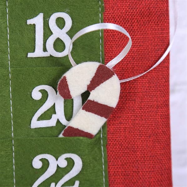 Søt juldukke adventskalender Gjenbrukbart stoff jul Han
