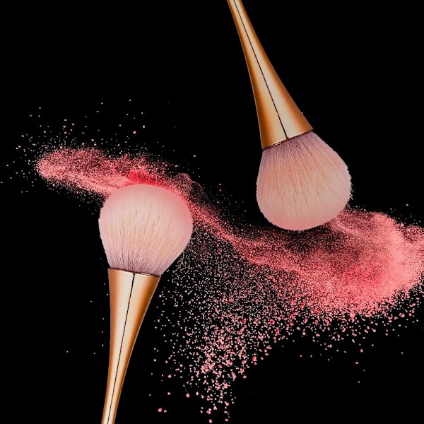 2 stk. løs pudder makeupbørste, foundationbørste