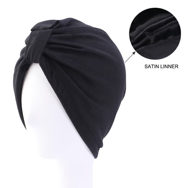 #(svart) dusjhette, myk bomullshatt turbanhatt#
