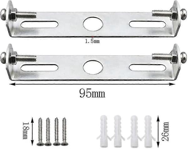 6 stk. Loftlampe Beslag Loftlampe Plade Holder Loftlampe Plader 95mm Med Skruer Loft Tilbehør Belysning