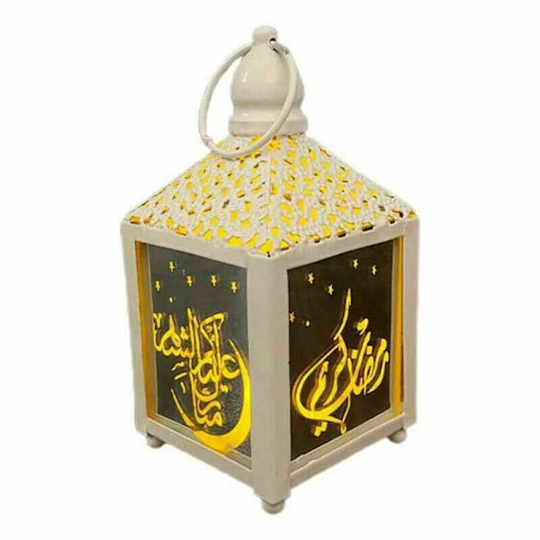 Ramadan-lyhdyt Lamppu Eid Mubarak Sisustus LED-valot white