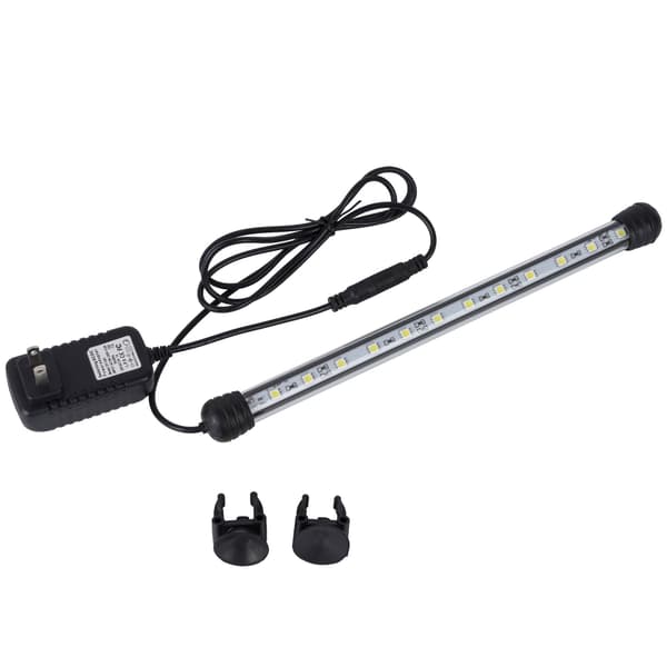 19 cm for akvarium, vanntett og nedsenkbar rørlampe, LED-belysning for akvarium, 2,8W, blå og hvit