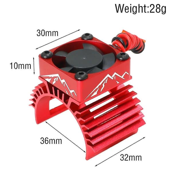 540 550 3650 3660 3674 Motor Køleplade Køleventilator RC Bil Radiator Ventilator Motor Køleplade Kølefinner Blå