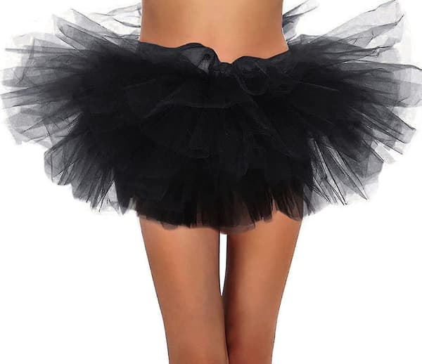 Simplicity Dam Klassisk 5-lagers Tutu-kjol i tyll_L Red