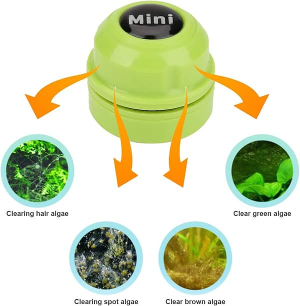 Aquarium Cleaner Fish Tank Glas Cleaner Mini Portable Durable Pl