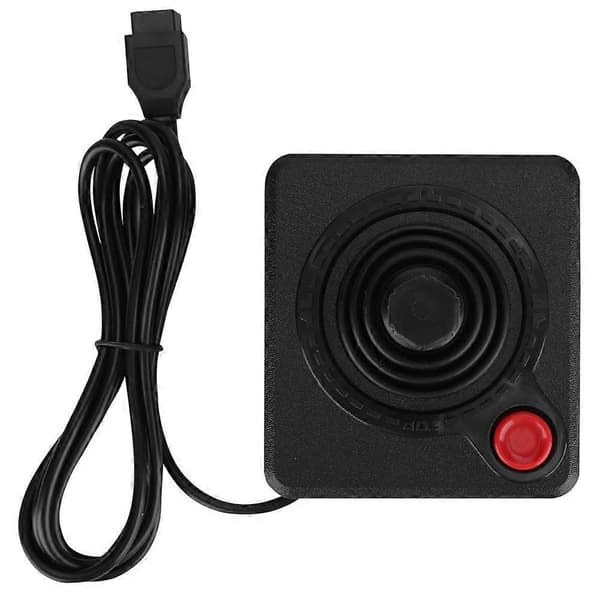 Spilcontroller, analog joystick-controller med én knaps betjening og firevejs joystick, ergonomisk design, klassisk retro joystick til At